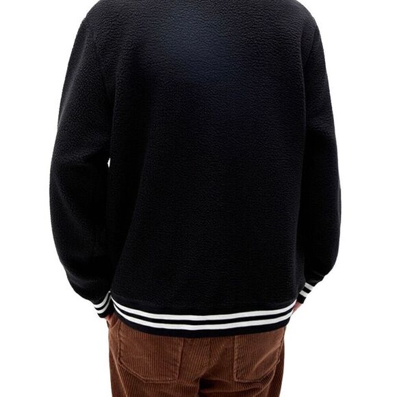 PacSun Sherpa Crew Neck Sweatshirt Black Small NWT - Picture 3 of 11